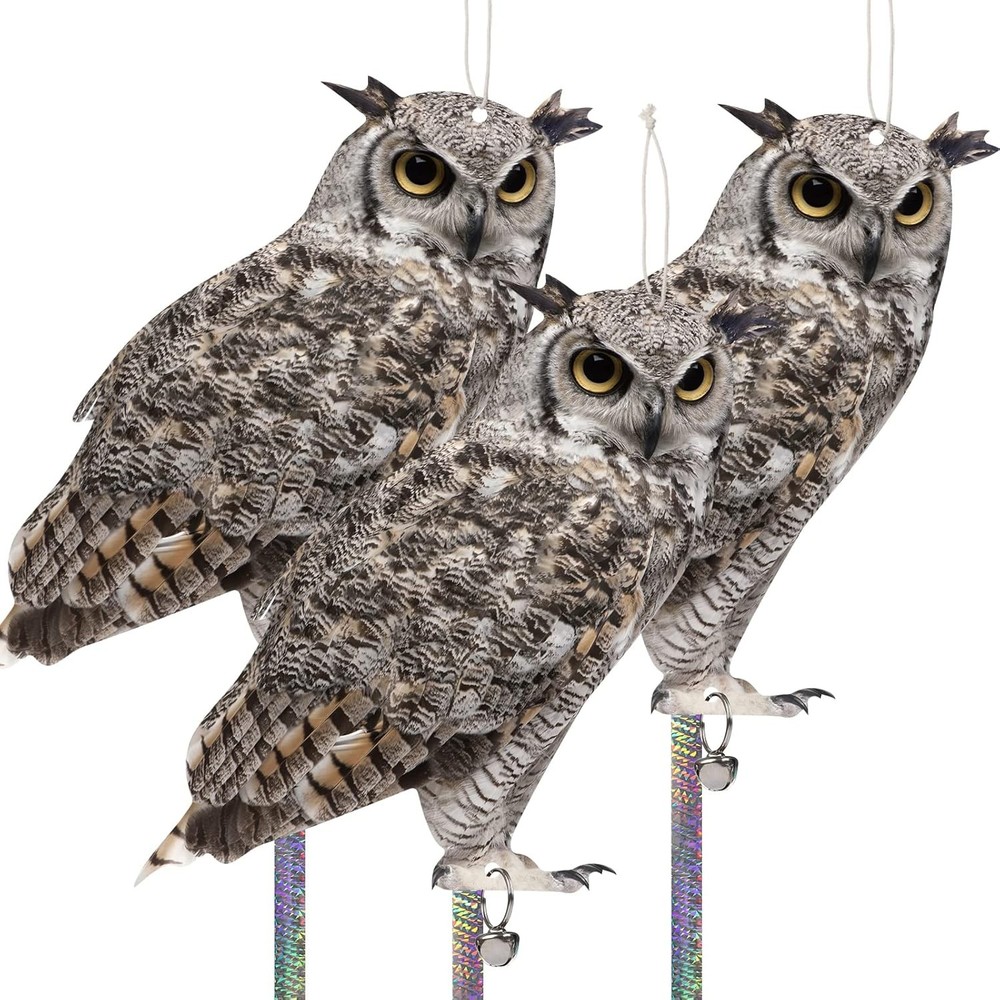 Hanging Owl Scare Device for Garden