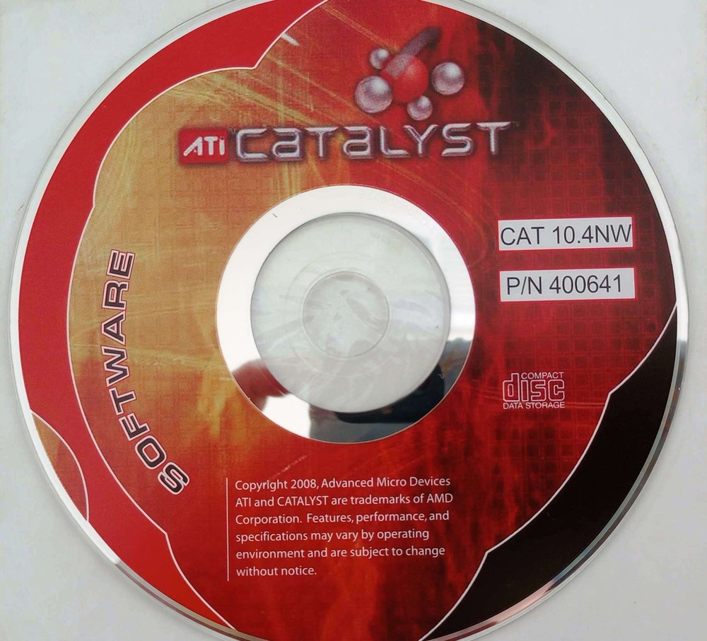 ATI Catalyst Software Suite Version 10.4 Install CD Year 2008