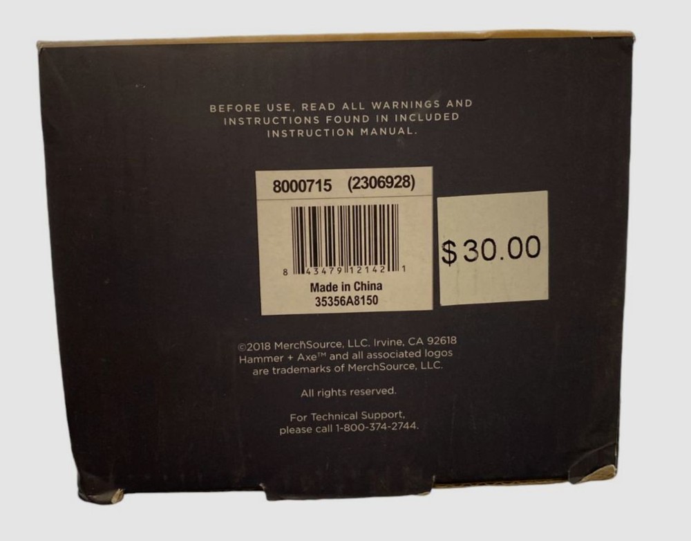 Hammer + Axe Black Desktop Punching Bag