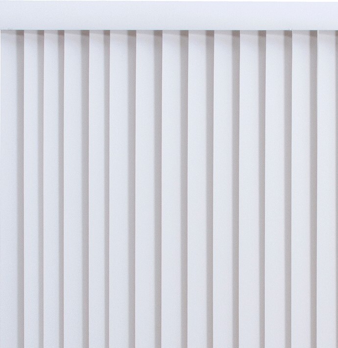 Solid Vertical Privacy Blinds (78" x 84", White & Alabaster)