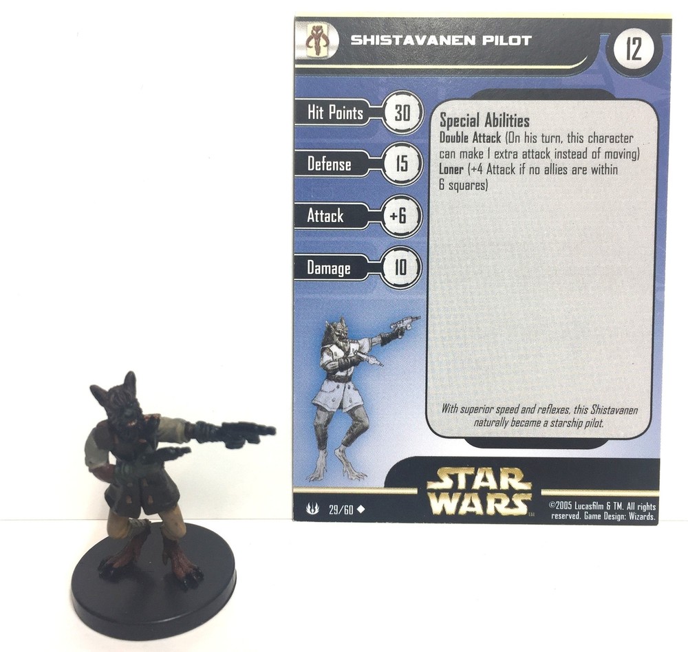 6 X Star Wars Universe 29/60 Shistavanen Pilot (U)