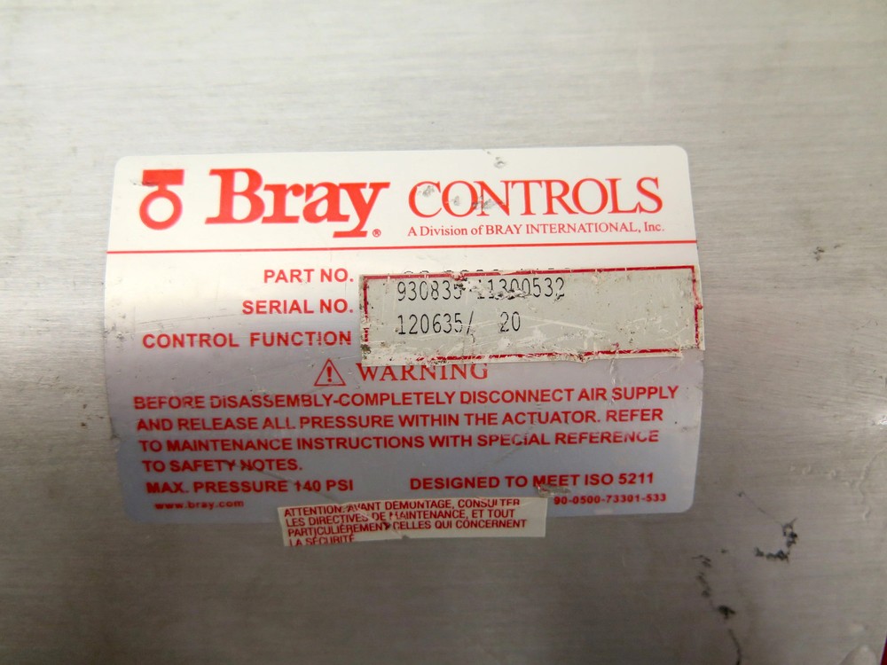 Bray Controls 930835-11300532 Spring Return Pneumatic Actuator