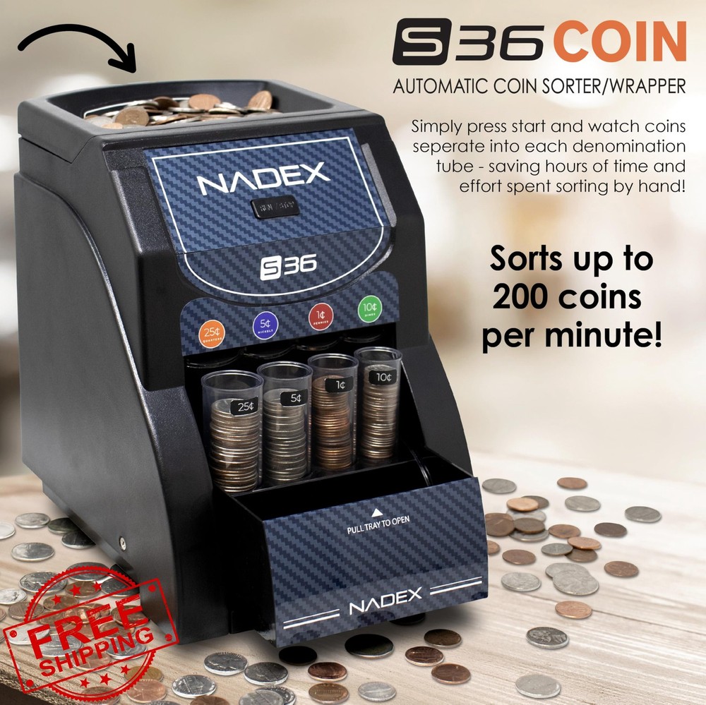 Nadex 36S Automatic Coin Sorter