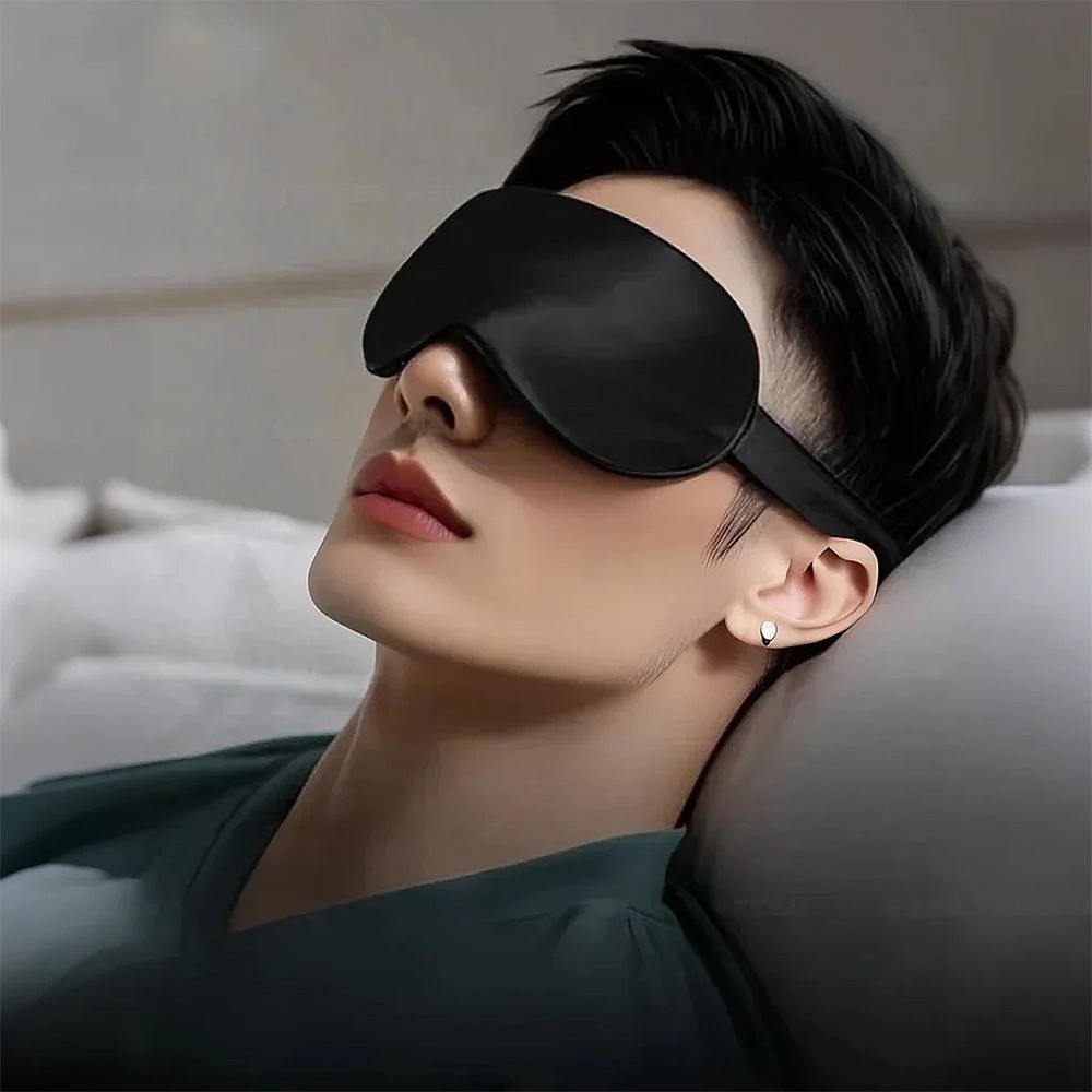4 Pack Silky Sleep Mask Eye Covers Satin Blindfold with Adjustable Strap