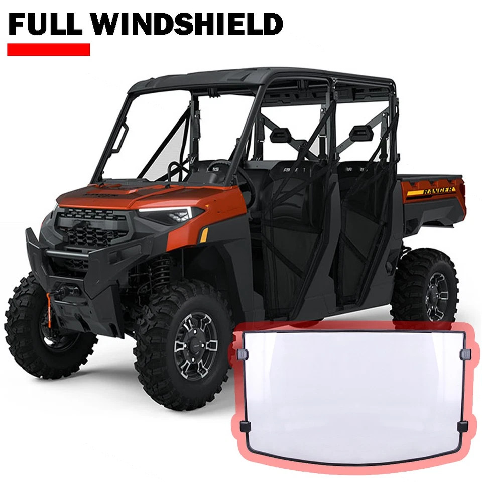 Front Windshield PMMA Windscreen Fit for 2012 2013-22 Polaris Ranger XP