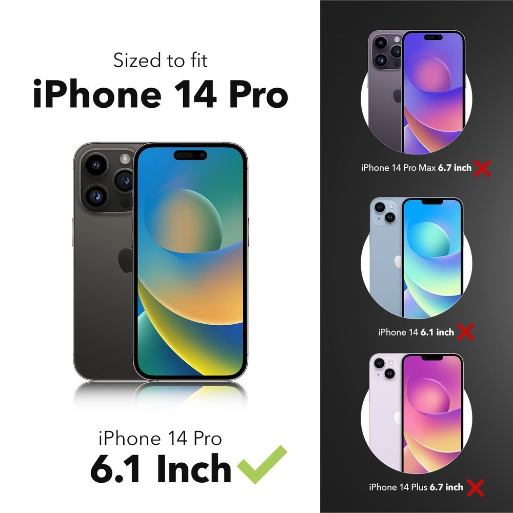 ZAGG Glass Elite Privacy Screen Protector for Apple iPhone 14 Pro - Two-Way P...