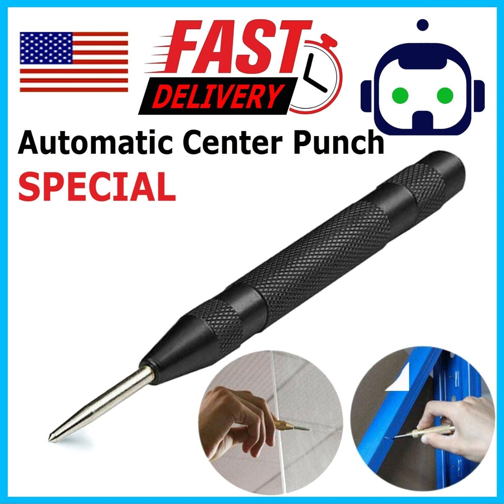 Super Strong Automatic Centre Punch Adjustable Spring Loaded Metal Drill TooL