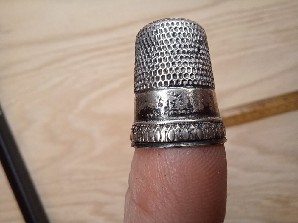 Vintage Sterling Silver Thimble #11 Priscilla Sewing Silver Thimble