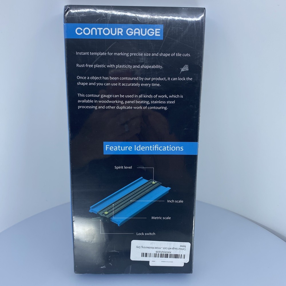 Blue 10” Contour Gauge with Locking Feature Precise Size Measure Tile Cuts