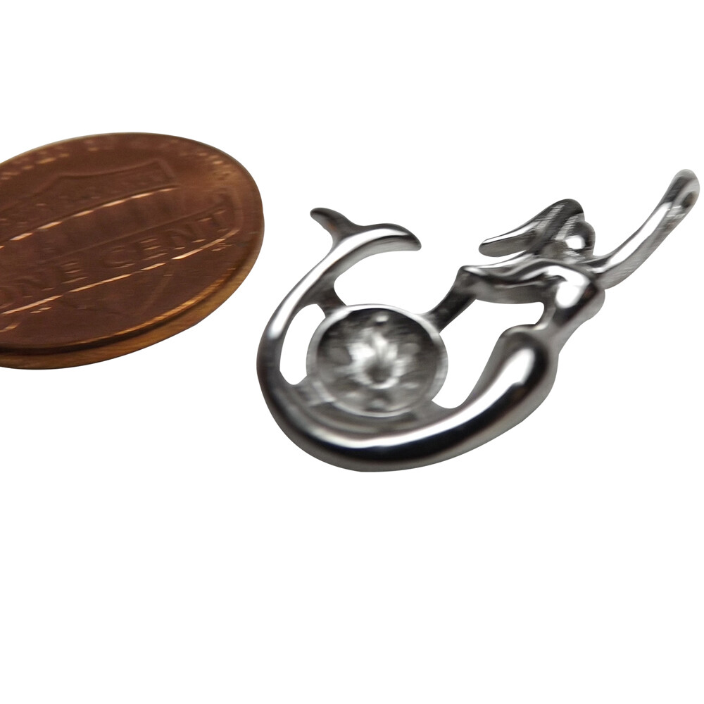 925 Sterling Silver Elegant Mermaid Pendant Setting