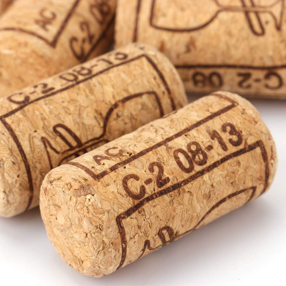 100 Pack Natural Wine Corks, 7/8" X 1 3/4" Premium Straight Corks