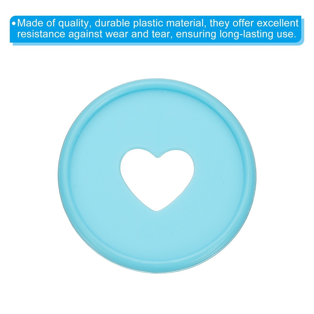 35mm Plastic Book Binding Discs, 11 Pack Expansion Discs Heart, Blue