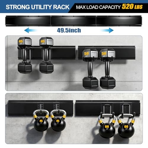 14Pack Garage Storage & Organization Kit, 49.5'' Rails with 11 Adjustable