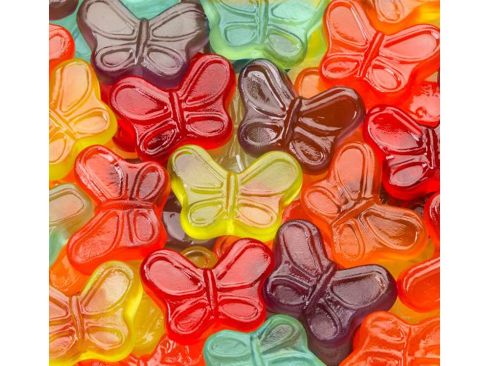 SweetGourmet Assorted Fruit Mini Butterflies Gummy | Soft Candy Bulk |