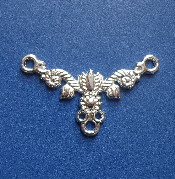 10pcs-Link Connector Bright Silver Plated .