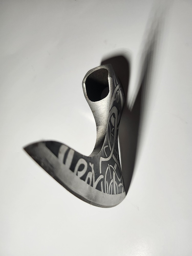 Bearded Etched Axe Head