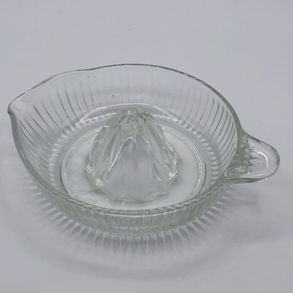 Juicer Large Clear Ribbed Depression Glass