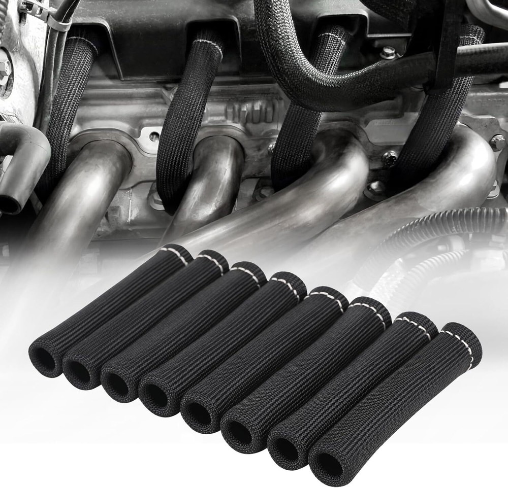 Spark Plug Wire Heat Shield Sleeve 2500°Spark Plug Boot Protector Wire Boot Wrap