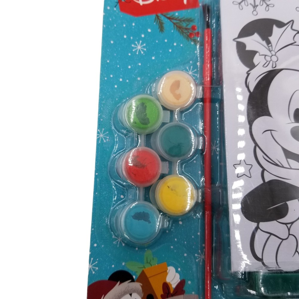 Disney Mickey Mouse Paint a Canvas Activity Include Plastic Easel & 6 Paint Pods