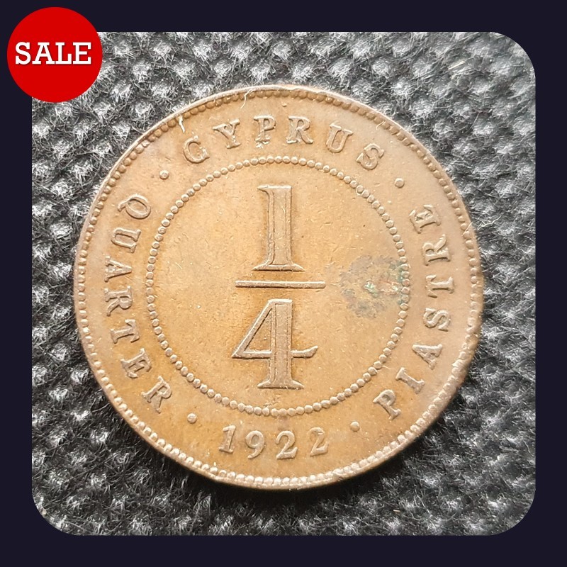 CY164 | 1922 Cyprus 1/4 Piastre Rare Coin