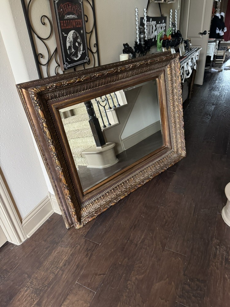 Gilded Ornate Baroque Large Vintage Wall Mirror