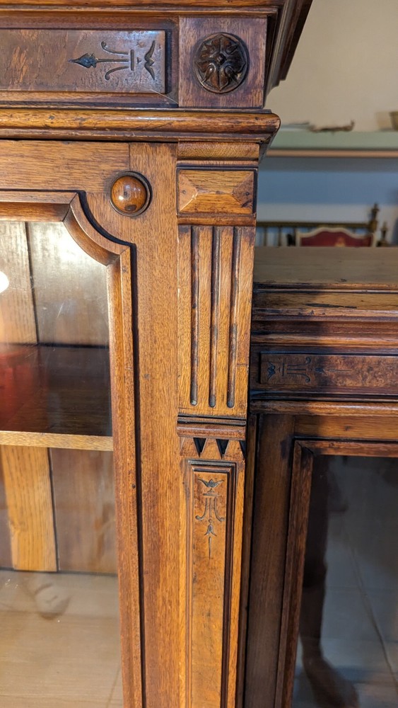 antique bookcase cabinet
