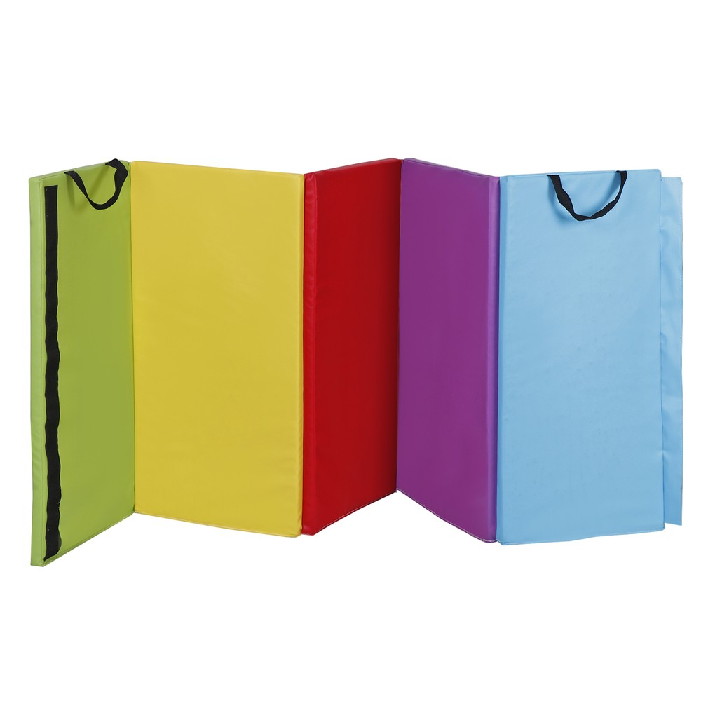 Vibrant Foldable Gym Mat For Kids And Beginners With Ample Exercise Space