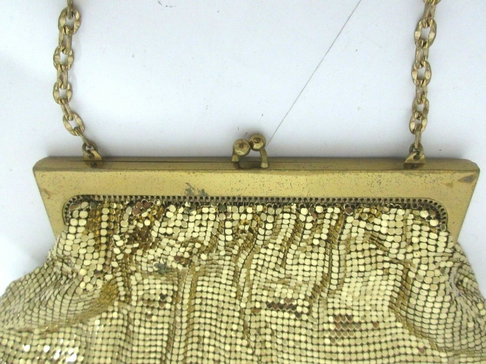 GOLD MESH WHITING & DAVID EVENING BAG