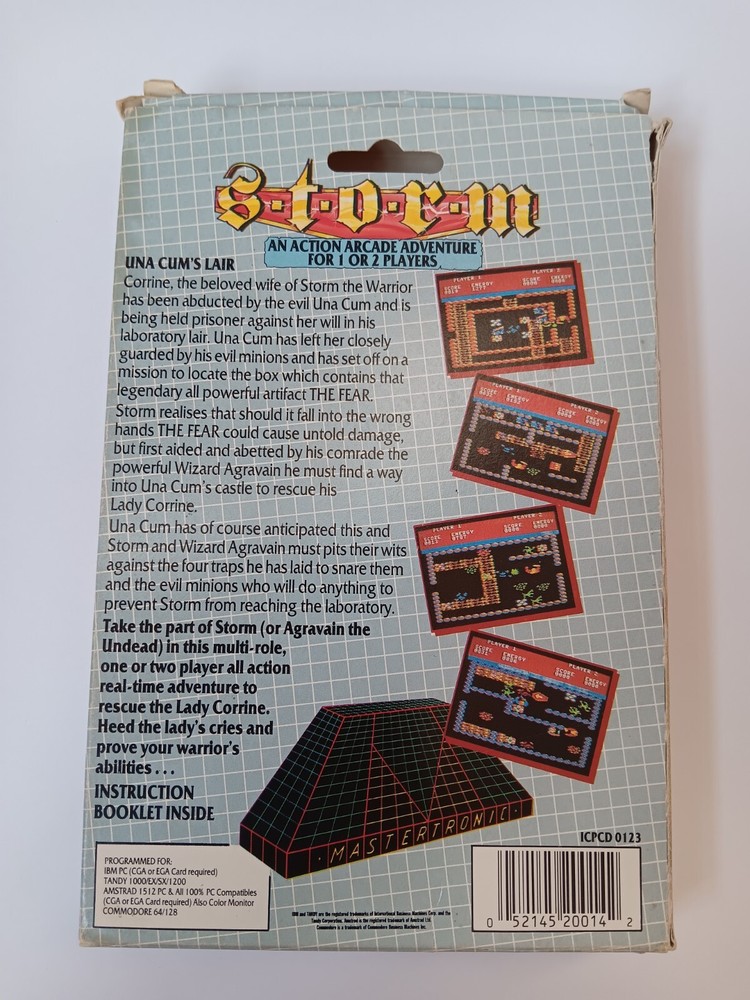 Commodore 64/128 Storm Action Arcade Adventure Computer Sotware Tested/Works