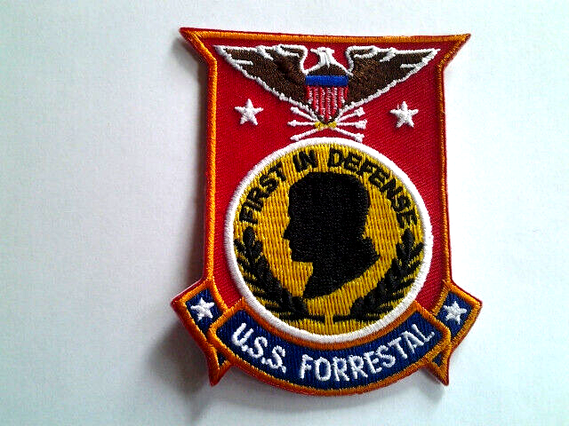 USS FORRESTAL (3-3/8") US NAVY Military Patch PM5965 EE