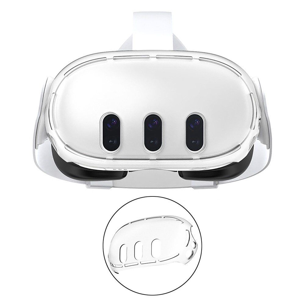 VR Helmet Transparent Mask Protective Case Dustproof Shell For Meta Quest 3