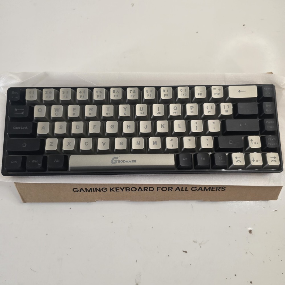 Geodmaer Black Grey 65% Wired Gaming Keyboard