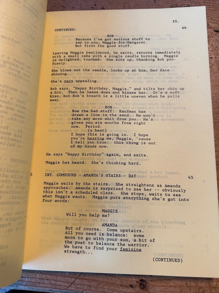 POINT OF NO RETURN MOVIE ORIGINAL SCREENPLAY SCRIPT ROBERT GETCHELL