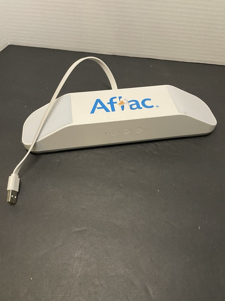 Aflac USB Bluetooth Speaker Power Bank White Tested