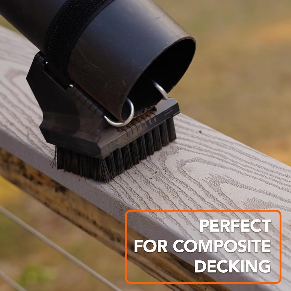 Blower Brush Universal Leaf Attachment – Effortlessly Clear Black