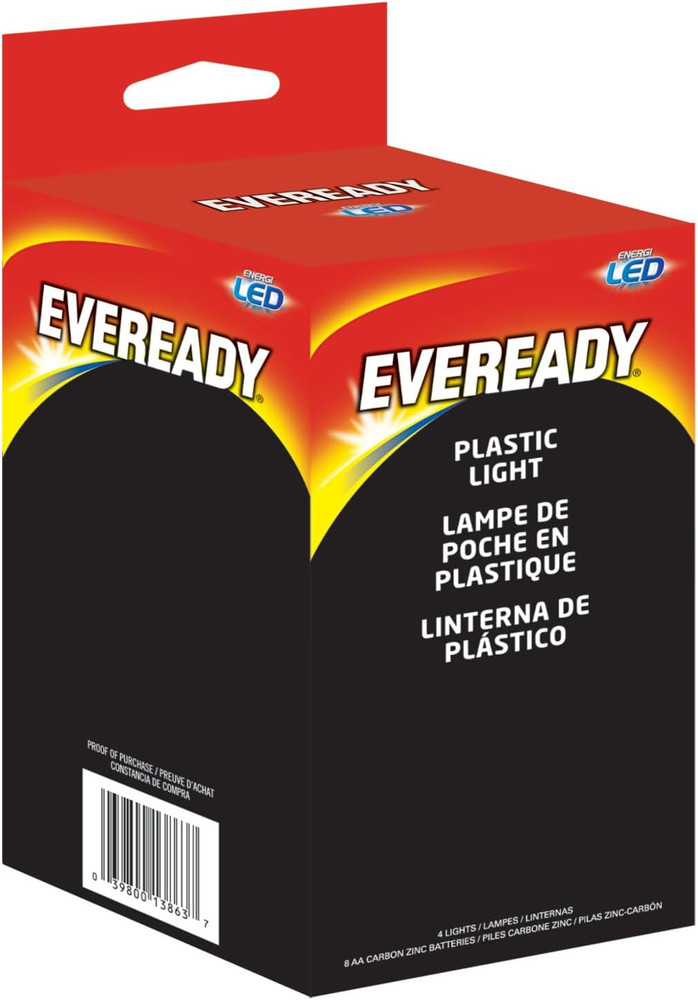 EVEREADY LED Flashlights (4-Pack), Bright Flashlights for Emergencies