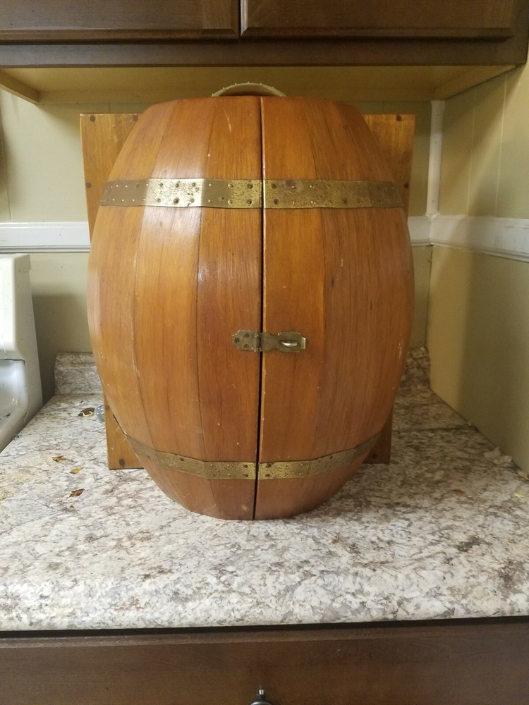 Antique Wooden Barrel Mini Bar