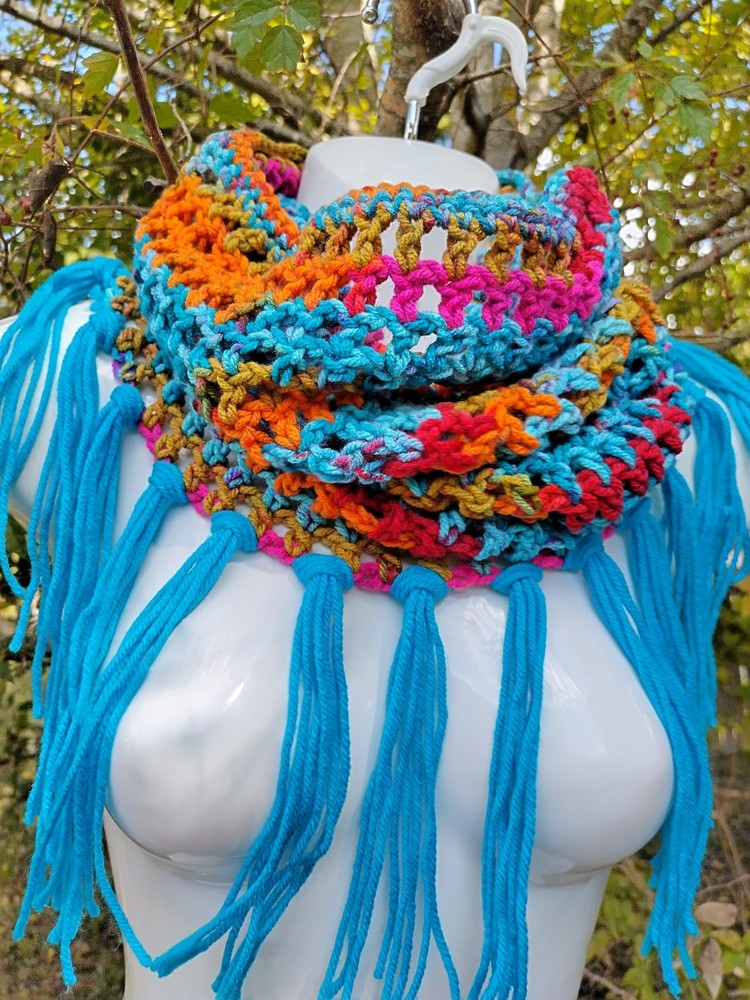 Handmade Crochet Mesh Cowl