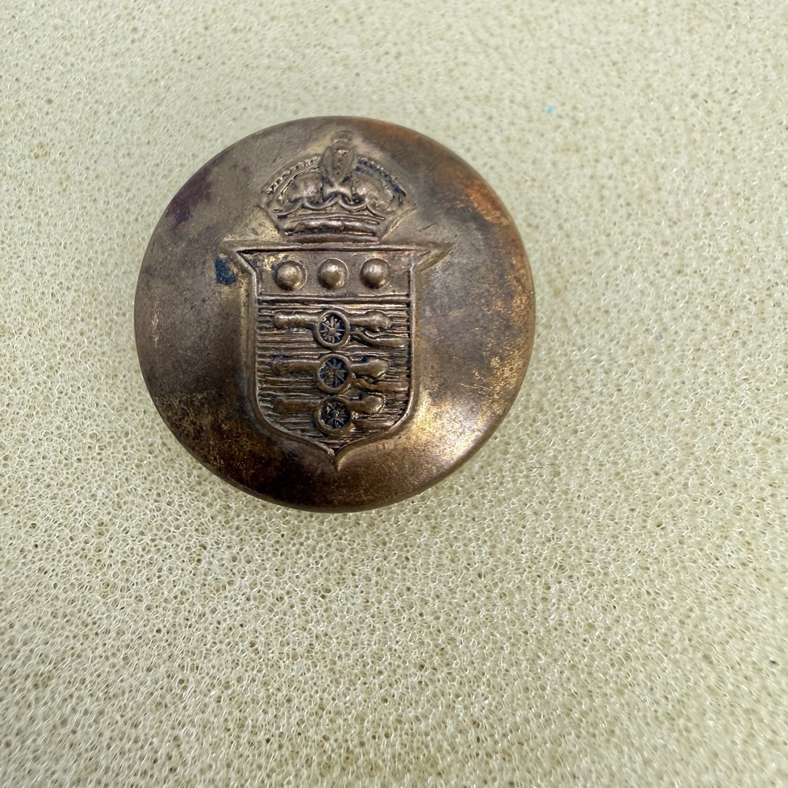 Vtg British Army RAOC Button Royal Army Ordnance Corps Pitt Co London 19.5mm