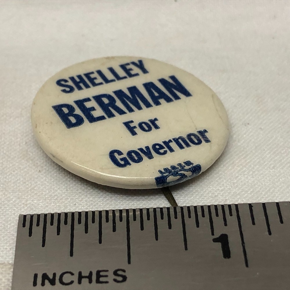 Vintage Shelley Berman for Governor Pinback Button
