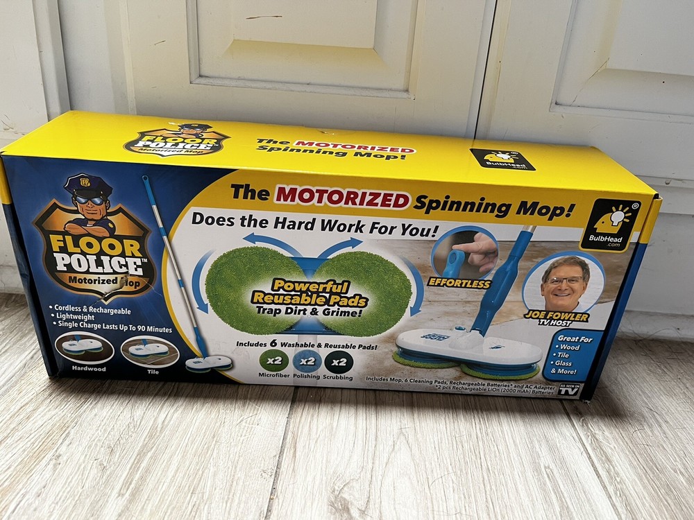 Bulbhead 6034088 Floor Police Motorized Spinning Microfiber Mop