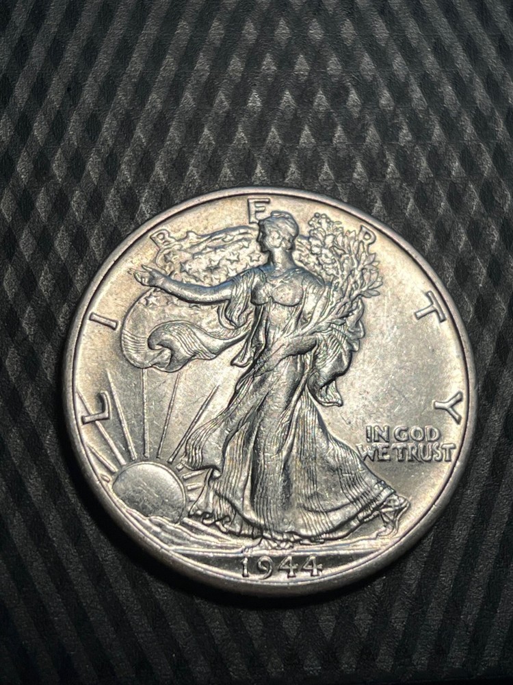 1944 D Walking Liberty Half Dollar AU+ Slider Sharp Strike