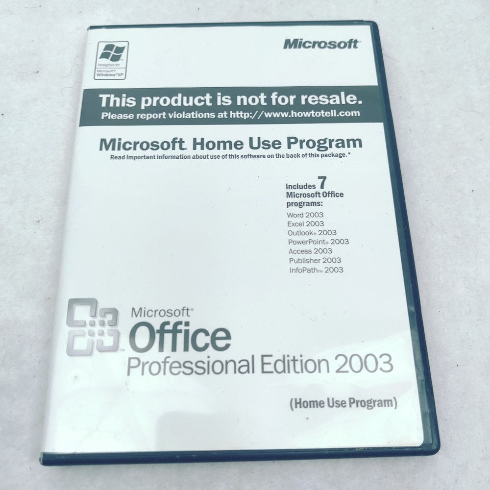 Microsoft MS Office 2003 pro software pc