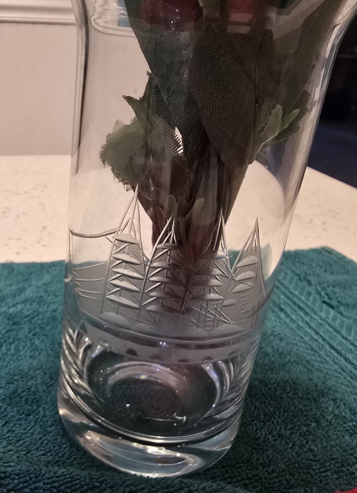 Three Tuscany Clipper Ship Vases 6.5" H