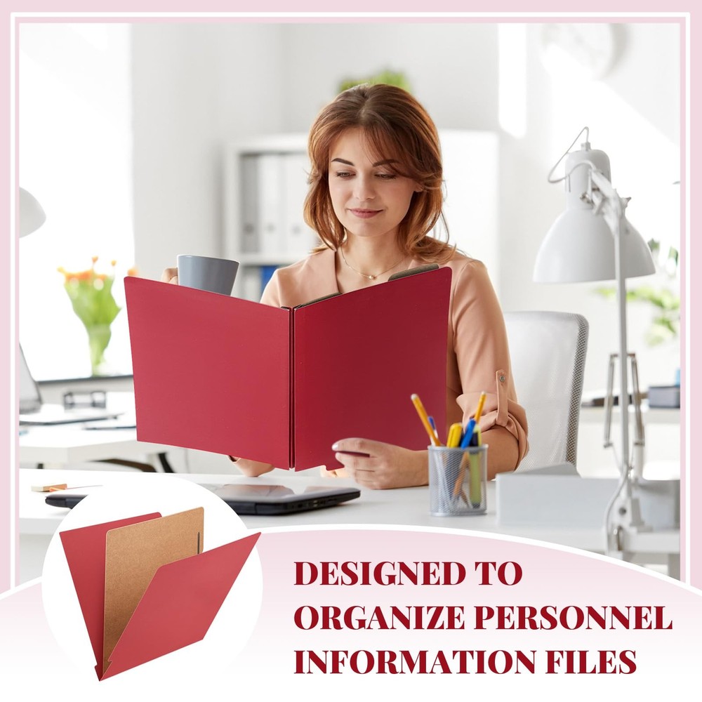 24 Pack Large Classification Folders, 1 Divider Pressboard File Folder with F...