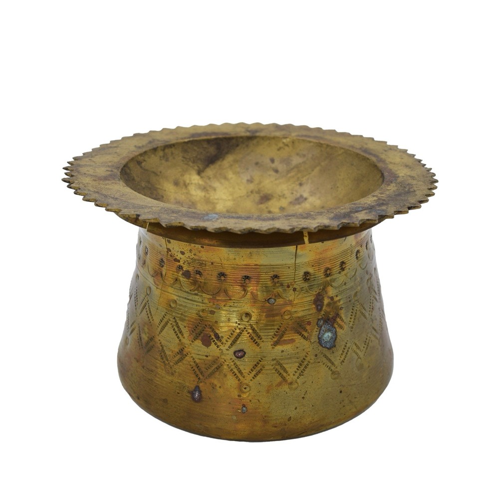 Vintage Solid Brass Middle Eastern Incense Ash Tray Set Stamped
