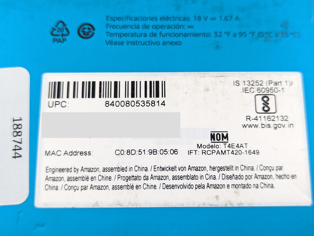 Amazon Echo Show 10 (3rd Gen) Smart Display - White (T4E4AT)