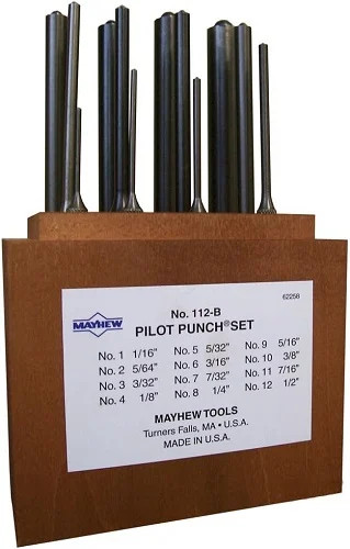 Mayhew 62258 - 12 PC Pilot Punch Kit - 1EA