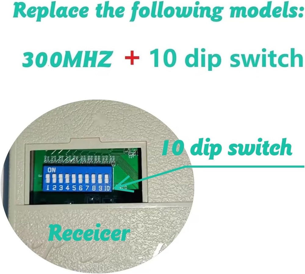 2x For 3089 multi-code multicode 308911 Linear MCS308911 300mhz 1 button remote