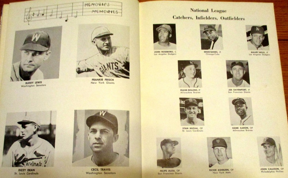 1962 Baseball All Star Game Program Washington D. C. Stadium Partially Scored